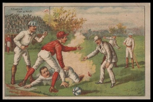 1890 Trade Card Chance for a Kick